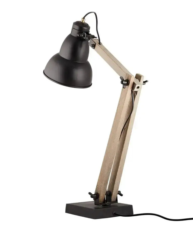 Faroe Scandi Modern Natural Wooden Table Lamp Rustic Retro Designer Vintage - Home & Garden > Lighting