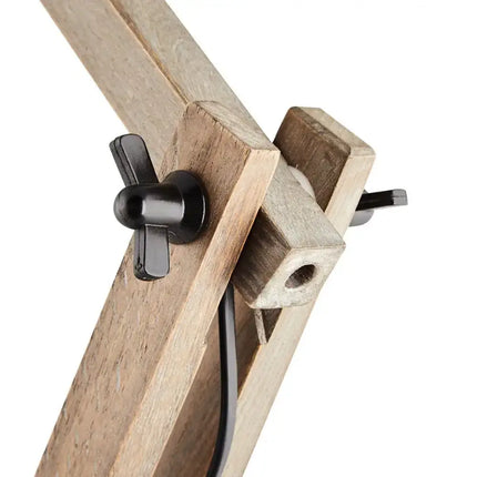 Faroe Scandi Modern Natural Wooden Table Lamp Rustic Retro Designer Vintage - Home & Garden > Lighting