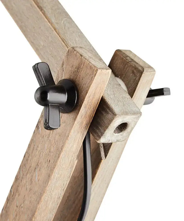 Faroe Scandi Modern Natural Wooden Table Lamp Rustic Retro Designer Vintage - Home & Garden > Lighting