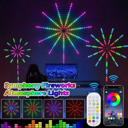 Firework Strip Lights Dream Color RGB Smart Music Sync APP+Remote Control--Dropli