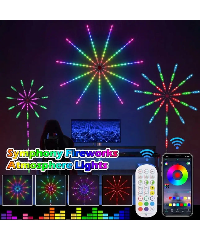 Firework Strip Lights Dream Color RGB Smart Music Sync APP+Remote Control--Dropli