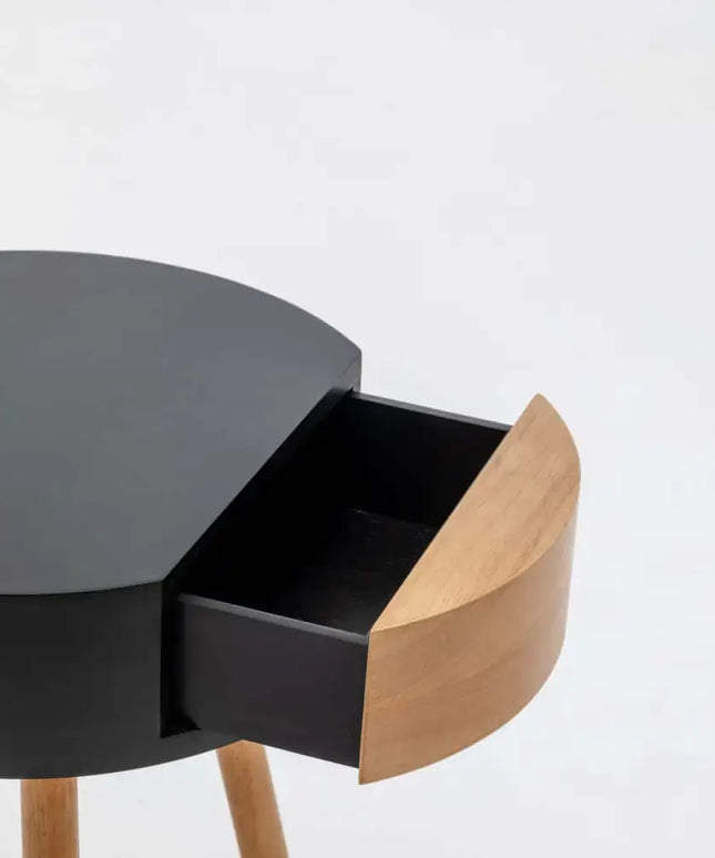 Florence Tripod Lamp Shelf Storage Drawer Bed Side Table Light w/ USB Charger - Home & Garden > Lighting