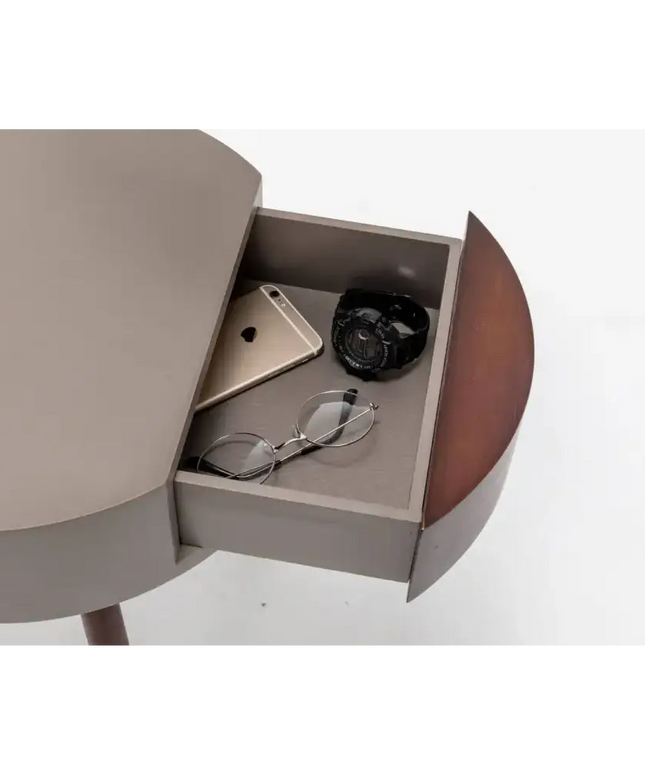 Florence Tripod Lamp Shelf Storage Drawer Bed Side Table Light w/ USB Charger - Home & Garden > Lighting