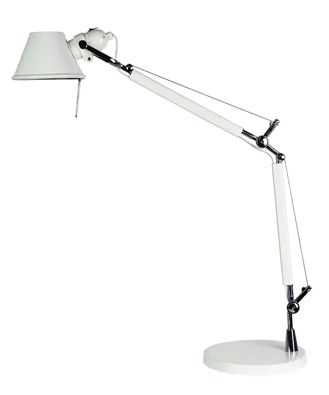 Forma Adjustable Desk Lamp White-TABLE AND FLOOR LAMPS-Oriel