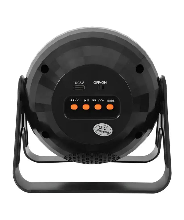 Black spherical speaker with control panel for Gardeon Projector Party Light Disco Ball Stage LED RGB DJ Lamp Bluetooth Music