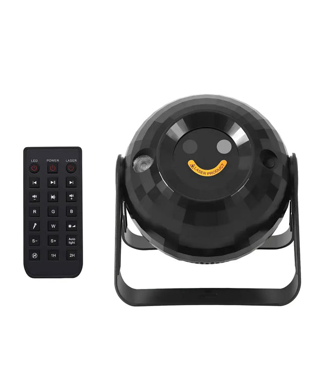 Black disco ball with remote control for Gardeon Projector Party Light Disco Ball Stage LED RGB DJ Lamp Bluetooth Music