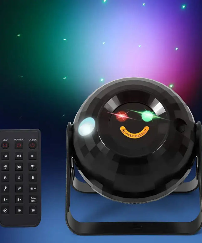 Black disco light with remote control for the Gardeon Projector Party Light Disco Ball Stage LED RGB DJ Lamp Bluetooth Music