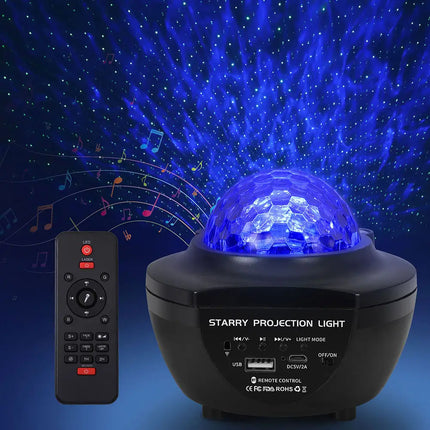 Gardeon Projector Party Night Light LED Galaxy Starry Sky Ocean Star Lamp Music - Occasions > Party Lights > Coloured