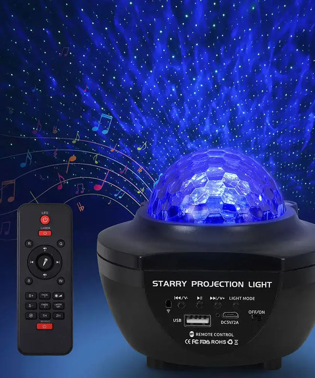 Gardeon Projector Party Night Light LED Galaxy Starry Sky Ocean Star Lamp Music - Occasions > Party Lights > Coloured