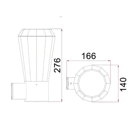 GEB Exterior LED Surface Mounted Wall Light Dark Grey 13W 3000K IP54 - GEB1-Exterior Wall Lights-CLA Lighting