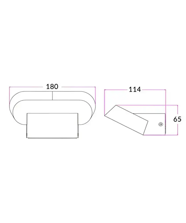 GLANS Exterior LED Surface Mounted Wall Light Dark Grey 7W 3000K IP65 - GLANS01-Exterior Wall Lights-CLA Lighting