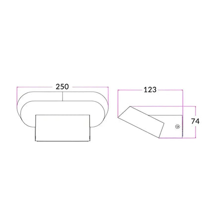 GLANS Exterior LED Surface Mounted Wall Light White 13W 3000K IP65 - GLANS04-Exterior Wall Lights-CLA Lighting