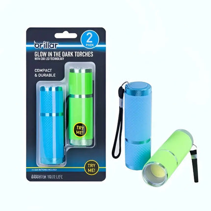 Glow in the Dark Torches 2pk-Flashlights-Brillar