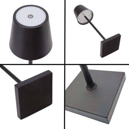 GOMINIMO Rechargeable Cordless Table Lamp with Stepless Dimming Brightness (Black) GO-CTL-100-BZ - Home & Garden >