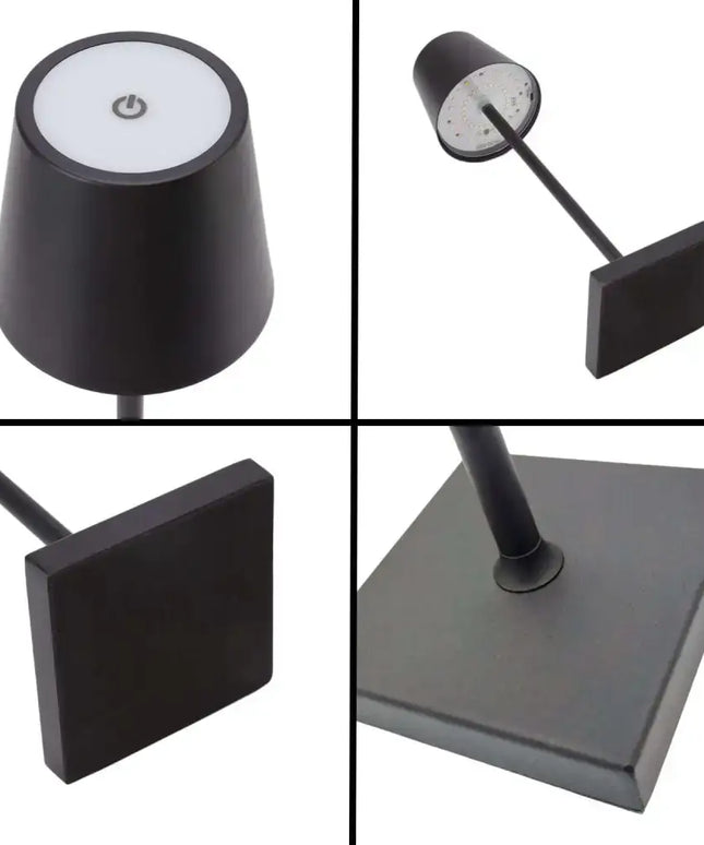 GOMINIMO Rechargeable Cordless Table Lamp with Stepless Dimming Brightness (Black) GO-CTL-100-BZ - Home & Garden >