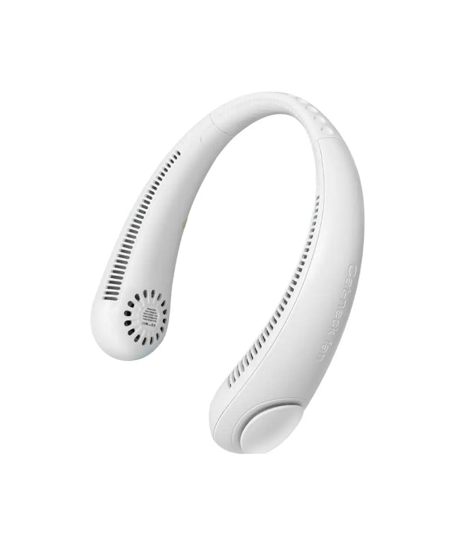 GOMINIMO Rechargeable Portable Bladeless Neck Fan with 3 Speeds and 62 Air Outlet (White) GO-NF-100-HJ - Appliances >
