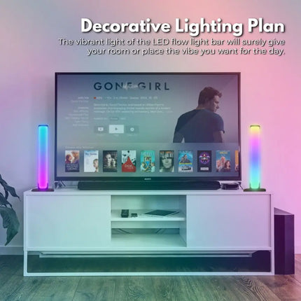 Color-changing LED light bars from GOMINIMO Smart LED RGB Flow Light Bars 2pcs display vibrant lighting