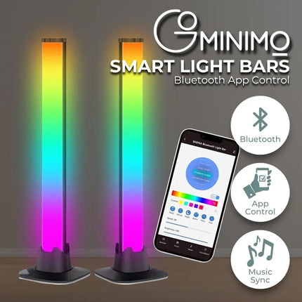 Color-changing GOMINIMO Smart LED RGB Flow Light Bars for ambient lighting and decoration