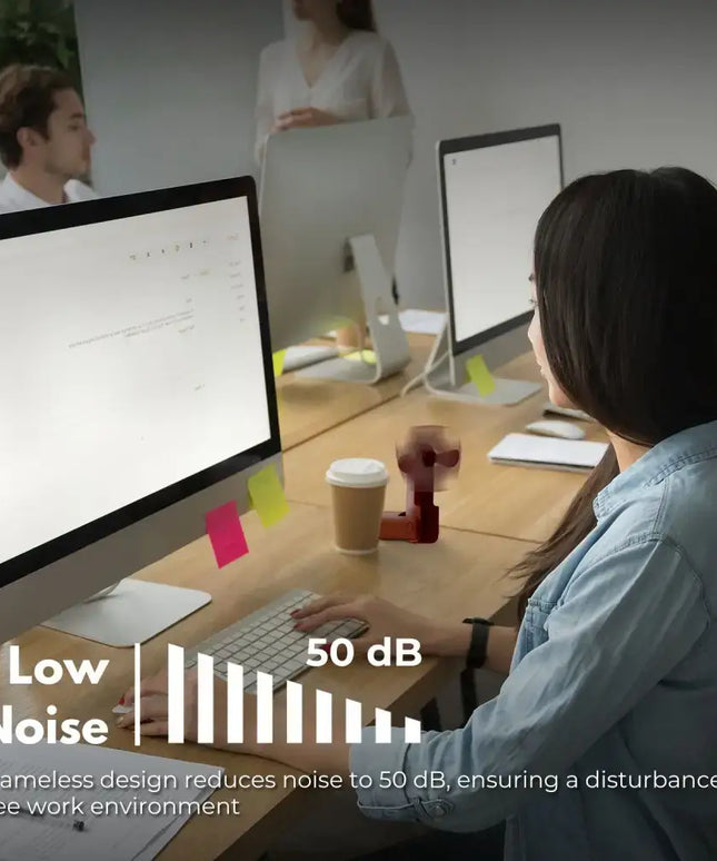 GOMINIMO USB Rechargeable Portable Handheld Fan with 3 Speed(Brown) GO-HF-102-XHT - Appliances > Fans