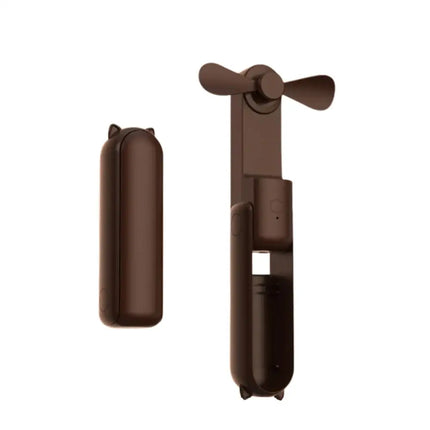 GOMINIMO USB Rechargeable Portable Handheld Fan with 3 Speed(Brown) GO-HF-102-XHT - Appliances > Fans