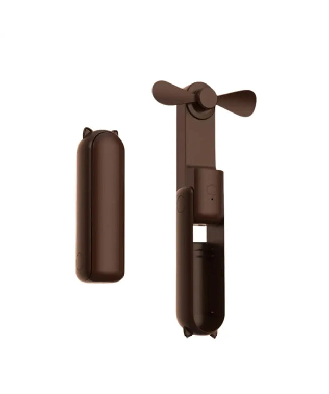 GOMINIMO USB Rechargeable Portable Handheld Fan with 3 Speed(Brown) GO-HF-102-XHT - Appliances > Fans