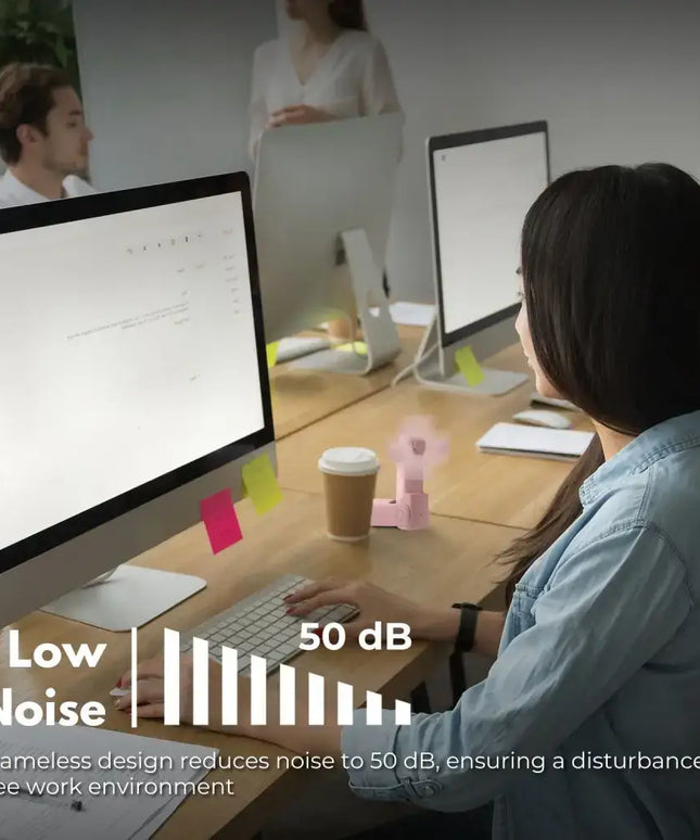 GOMINIMO USB Rechargeable Portable Handheld Fan with 3 Speed(Pink) GO-HF-101-XHT - Appliances > Fans