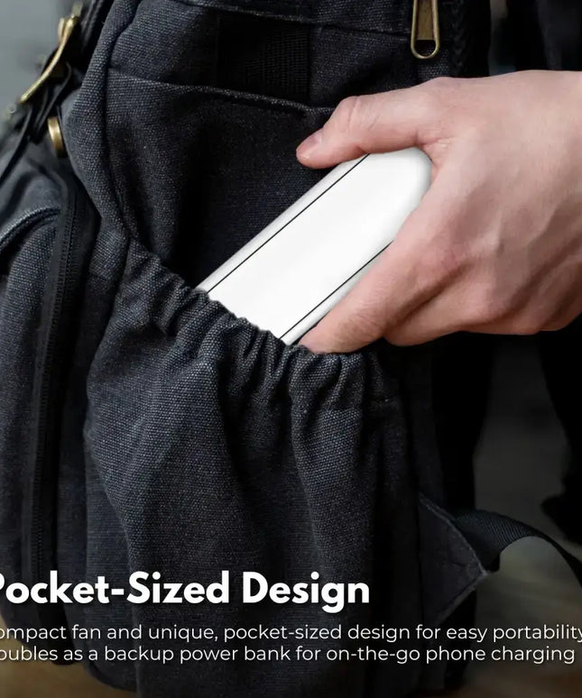 GOMINIMO USB Rechargeable Portable Handheld Fan with 3 Speed(White) GO-HF-100-XHT - Appliances > Fans