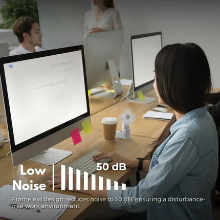 GOMINIMO USB Rechargeable Portable Handheld Fan with 3 Speed(White) GO-HF-100-XHT - Appliances > Fans