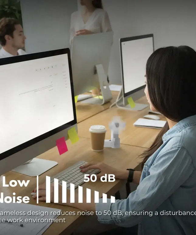 GOMINIMO USB Rechargeable Portable Handheld Fan with 3 Speed(White) GO-HF-100-XHT - Appliances > Fans