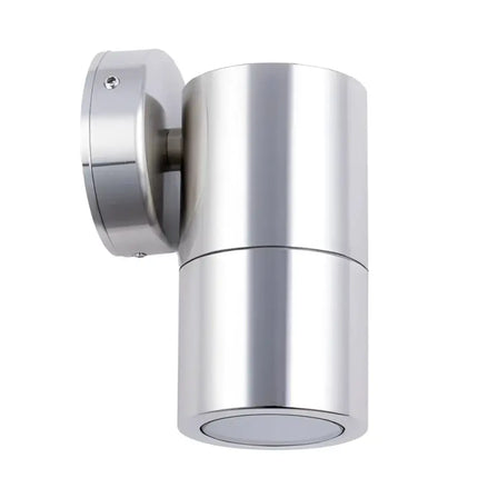 GU10 Exterior Single Fixed Wall Pillar Light 316 Stainless Steel IP65 - PG1FSS-Exterior Wall Lights-CLA Lighting