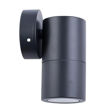 GU10 Exterior Single Fixed Wall Pillar Light Black IP65 - PG1FBL-Exterior Wall Lights-CLA Lighting