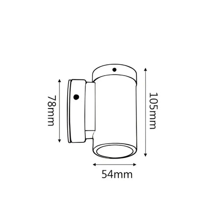 GU10 Exterior Single Fixed Wall Pillar Light Copper IP54 - PG1FCEC-Exterior Wall Lights-CLA Lighting