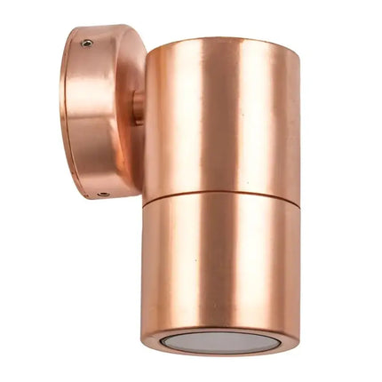 GU10 Exterior Single Fixed Wall Pillar Light Copper IP65 - PG1FC-Exterior Wall Lights-CLA Lighting