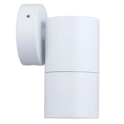 GU10 Exterior Single Fixed Wall Pillar Light White IP65 - PG1FWH-Exterior Wall Lights-CLA Lighting