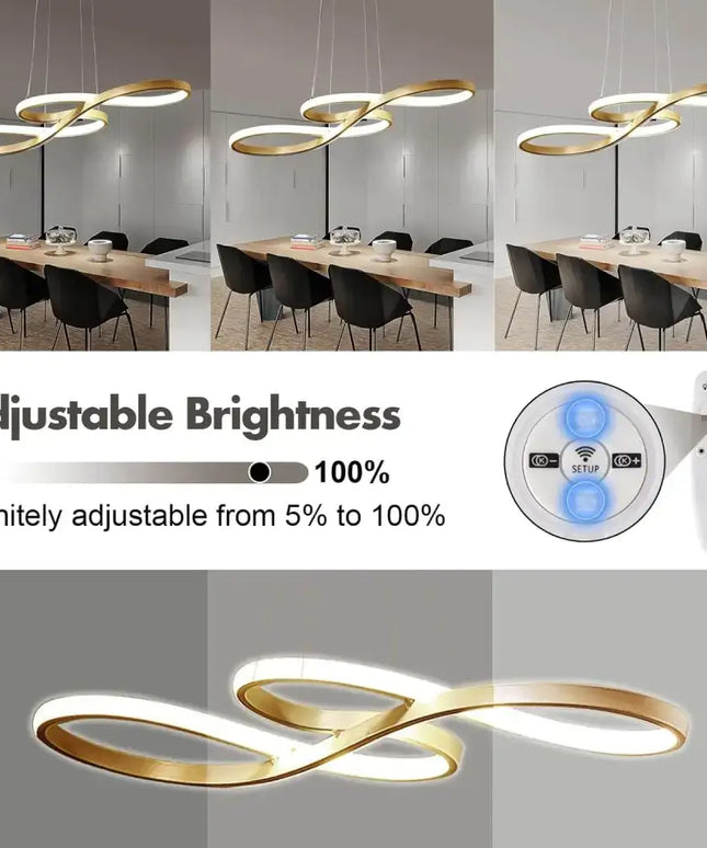 Harmony Musical Note Dimmable LED Pendant Gold - Home & Garden > Lighting