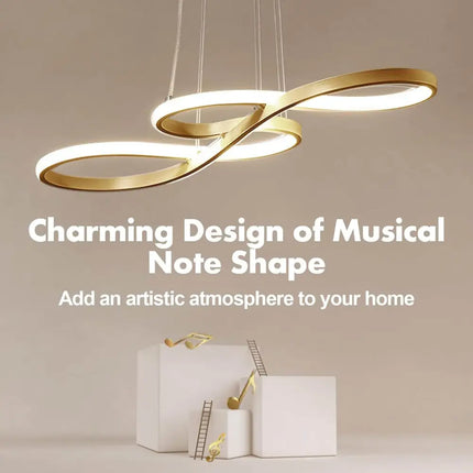 Harmony Musical Note Dimmable LED Pendant Gold - Home & Garden > Lighting