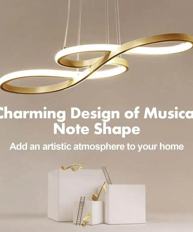 Harmony Musical Note Dimmable LED Pendant Gold - Home & Garden > Lighting