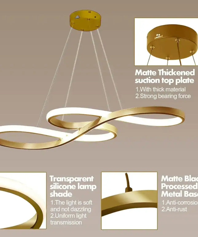 Harmony Musical Note Dimmable LED Pendant Gold - Home & Garden > Lighting