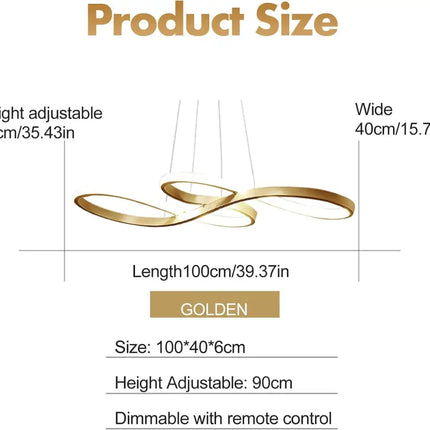 Harmony Musical Note Dimmable LED Pendant Gold - Home & Garden > Lighting