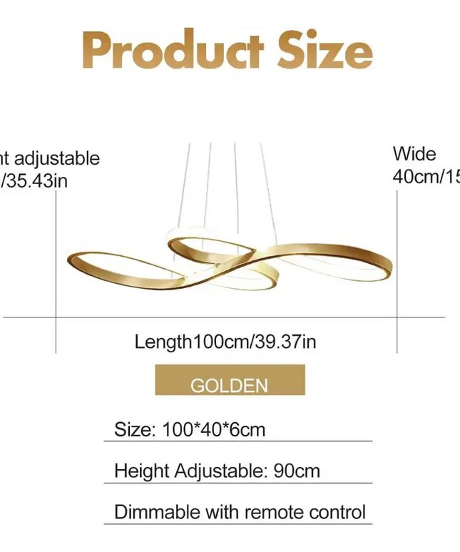 Harmony Musical Note Dimmable LED Pendant Gold - Home & Garden > Lighting