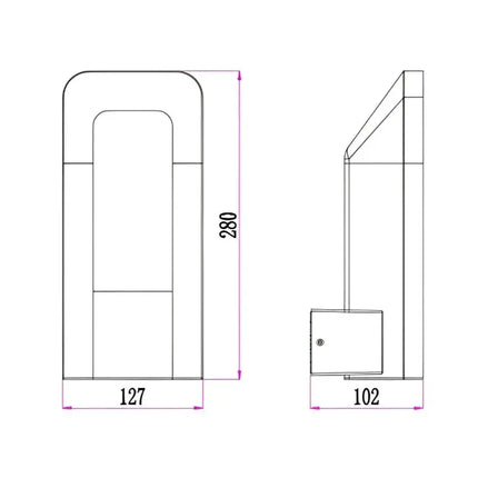 HATHOR Exterior LED Wall Light Dark Grey 9W 3000K IP54 - HATHOR1-Exterior Wall Lights-CLA Lighting