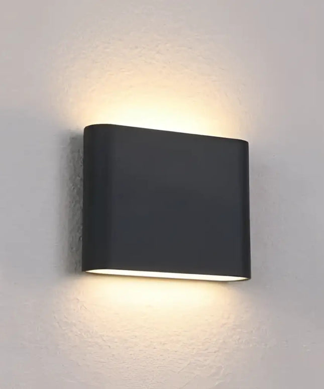 HAYDEN 12W Up/Down Matt Black LED Wall Lamp IP54-General-COPY