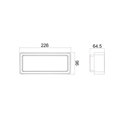 HEKA LED Exterior Wall Light Dark Grey 13W 3000K IP65 - HEKA1-Exterior Wall Lights-CLA Lighting