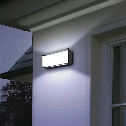 HEKA LED Exterior Wall Light Dark Grey 13W 3000K IP65 - HEKA1-Exterior Wall Lights-CLA Lighting