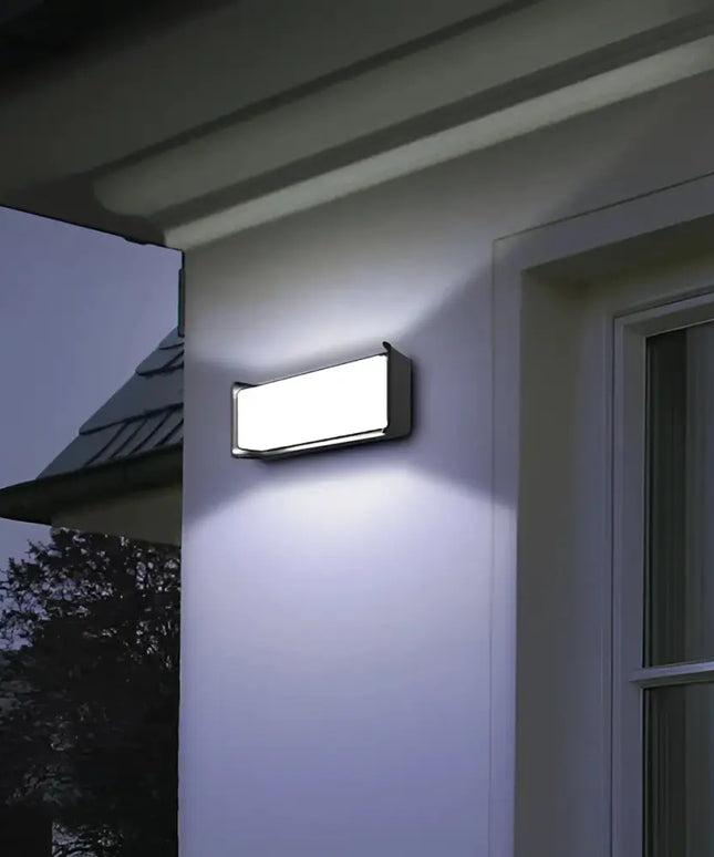 HEKA LED Exterior Wall Light Dark Grey 13W 3000K IP65 - HEKA1-Exterior Wall Lights-CLA Lighting