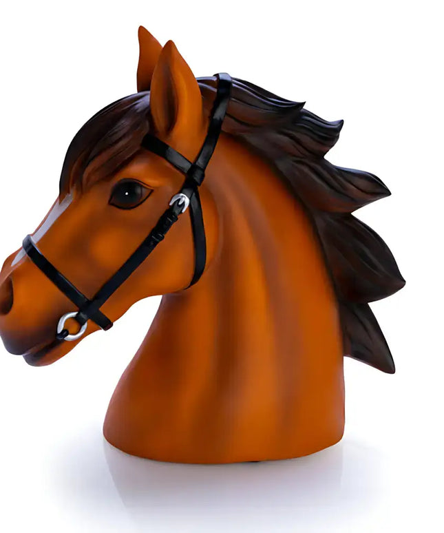 Cozy nightlight in the shape of a horse, ideal for bedtime stories.