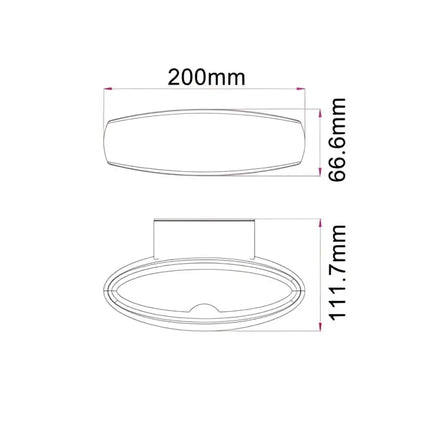 HORUS Exterior LED Wall Light Black 9W 3000K IP54 - HORUS1-Exterior Wall Lights-CLA Lighting