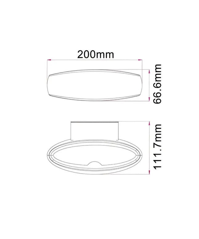 HORUS Exterior LED Wall Light Black 9W 3000K IP54 - HORUS1-Exterior Wall Lights-CLA Lighting