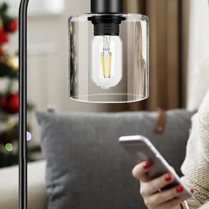 Industrial Table Lamp with 2 USB Port for Bedside Nightstand Desk and Living Room Office (Bulb not Included)-Home & Garden > Lighting-Dropli