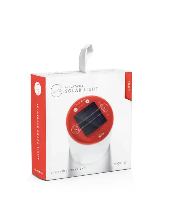 Inflatable solar light in packaging from MPOWERD Luci Camping Lantern Waterproof EMRG
